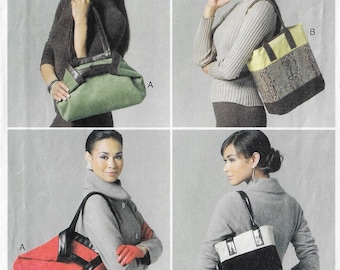 Diy Womens Shoulder Bags Faux Leather or Suede & More Vogue Sewing Pattern V8760 FF