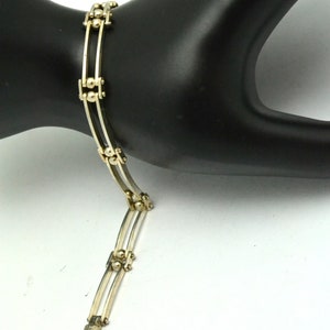 Vintage 925 Bar Link Bracelet Made in Italy Beautiful Modernist Design