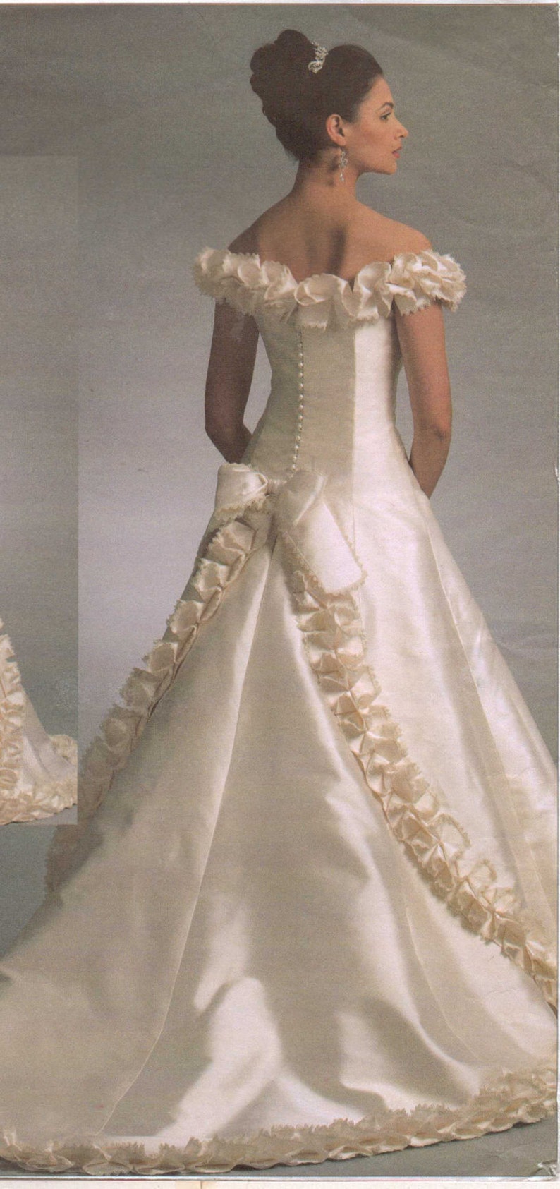 Bellville Sassoon Womens Wedding Dress off the Shoulder Vogue Etsy