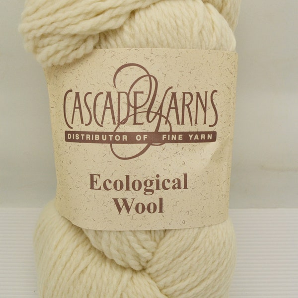 Ecological Wool Cascade Yarns Color 8010 Ecru 100% Peruvian Wool UnDyed Perfect for Knitting, Crochet, Felting and More