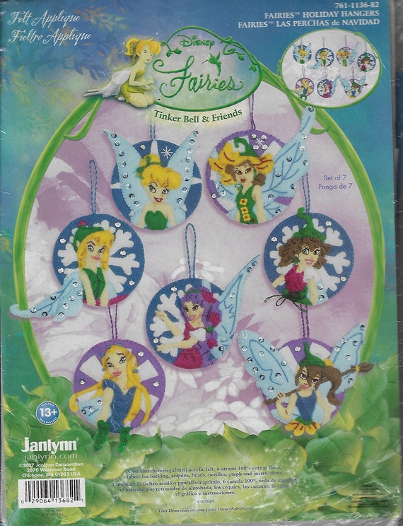Disney Fairies Tinker Bell Holiday Hangers Felt Applique Needlepoint Kit
