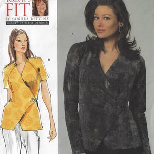 Sandra Betzina Raglan Sleeve Wrap Tunic Vogue Sewing Pattern V1164 Size 10 to 28 FF