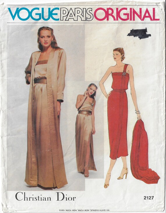 70s Christian Dior Stunning Evening Gown, Belt & Coat Vogue