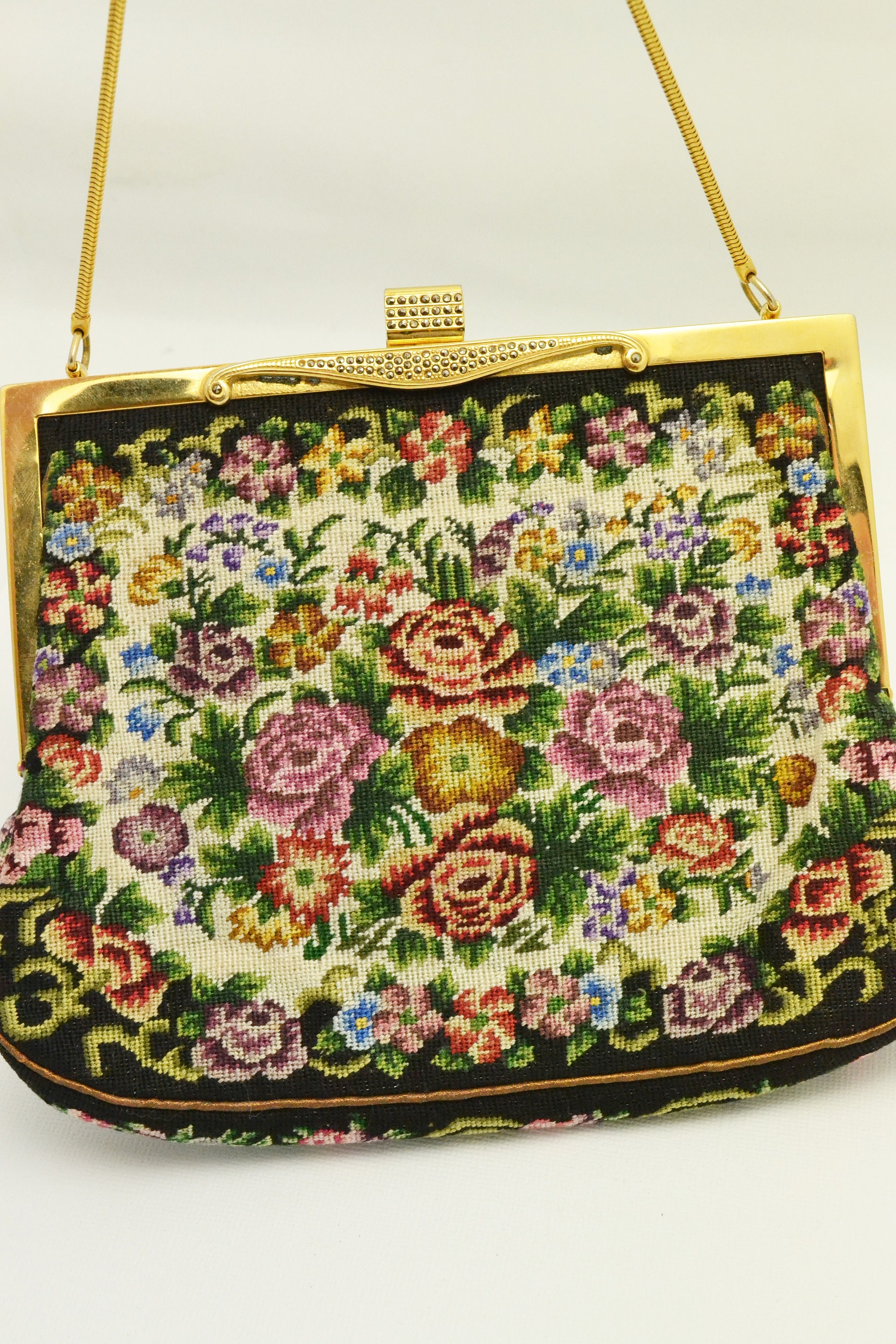 Petit point handbag clearance