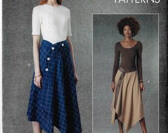 bluelea wrap culotte skirt ブラック36 新品未使用 Womens Asymmetrical Wrap Skirt Button Detail Vogue Sewing