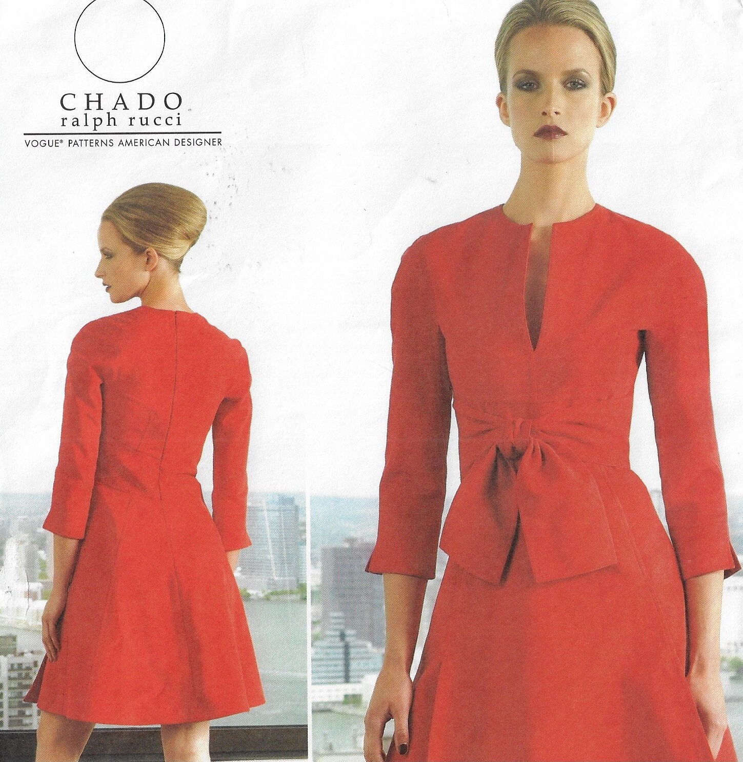 Ensemble Veste Et Robe Chado Ralph Rucci En Laine Légère Double-face - Taille 6, Vert Sauge, Occasion Excellent état