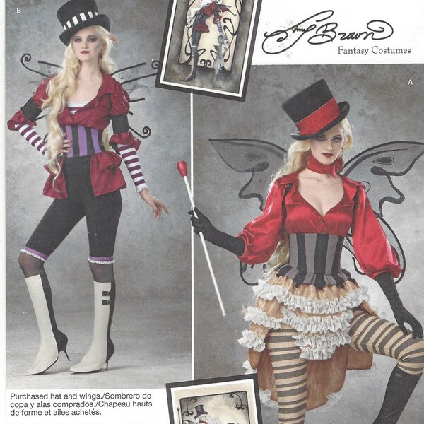 Simplicity Sewing Pattern 1301 Amy Brown Womens Steampunk Circus Costumes Size 14 16 18 20 22 Bust 36 to 44 FF Fantasy Costumes
