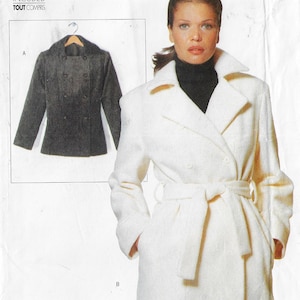 90-tals damdubbelknäppt jacka Vogue sömnadsmönster 9569 storlek 6 till 22 FF
