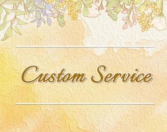 Custom Service/ Payment Plan/ Rush Order/ Larger Size/ Shipping Upgrade/ Engraving Fee/Birthstone/Birth Flower