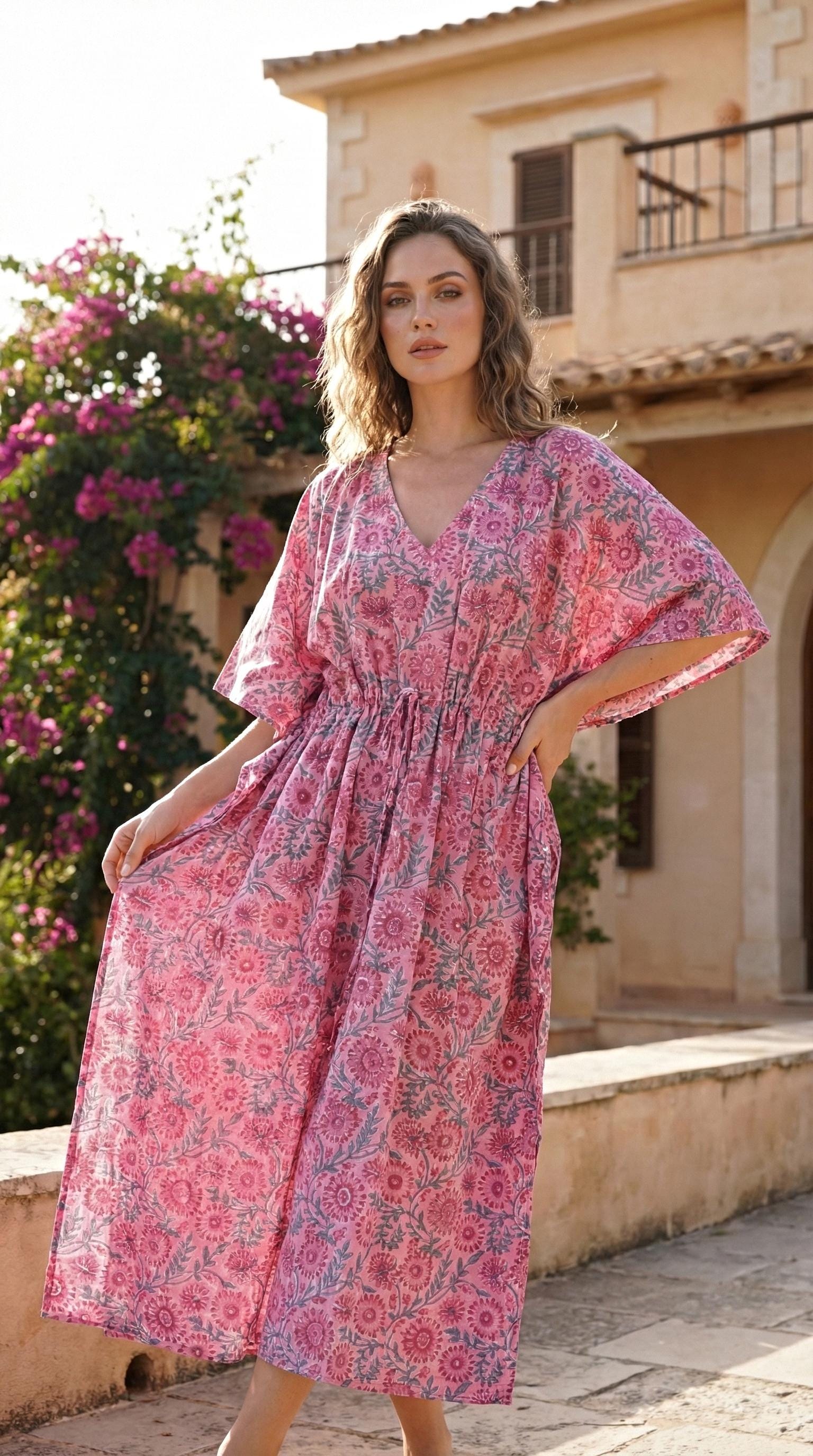 princess polly baby blue dress Linen dress, Hokusai, Bullfinch and Weeping Cherry Blossoms, 100% linen,  short sleeves dress, bohemian dress, PR1913 – Prints on linen main image 1