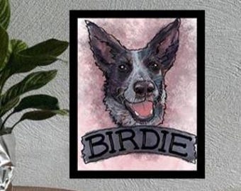 Digital Illustration Custom Printable Pet Portrait