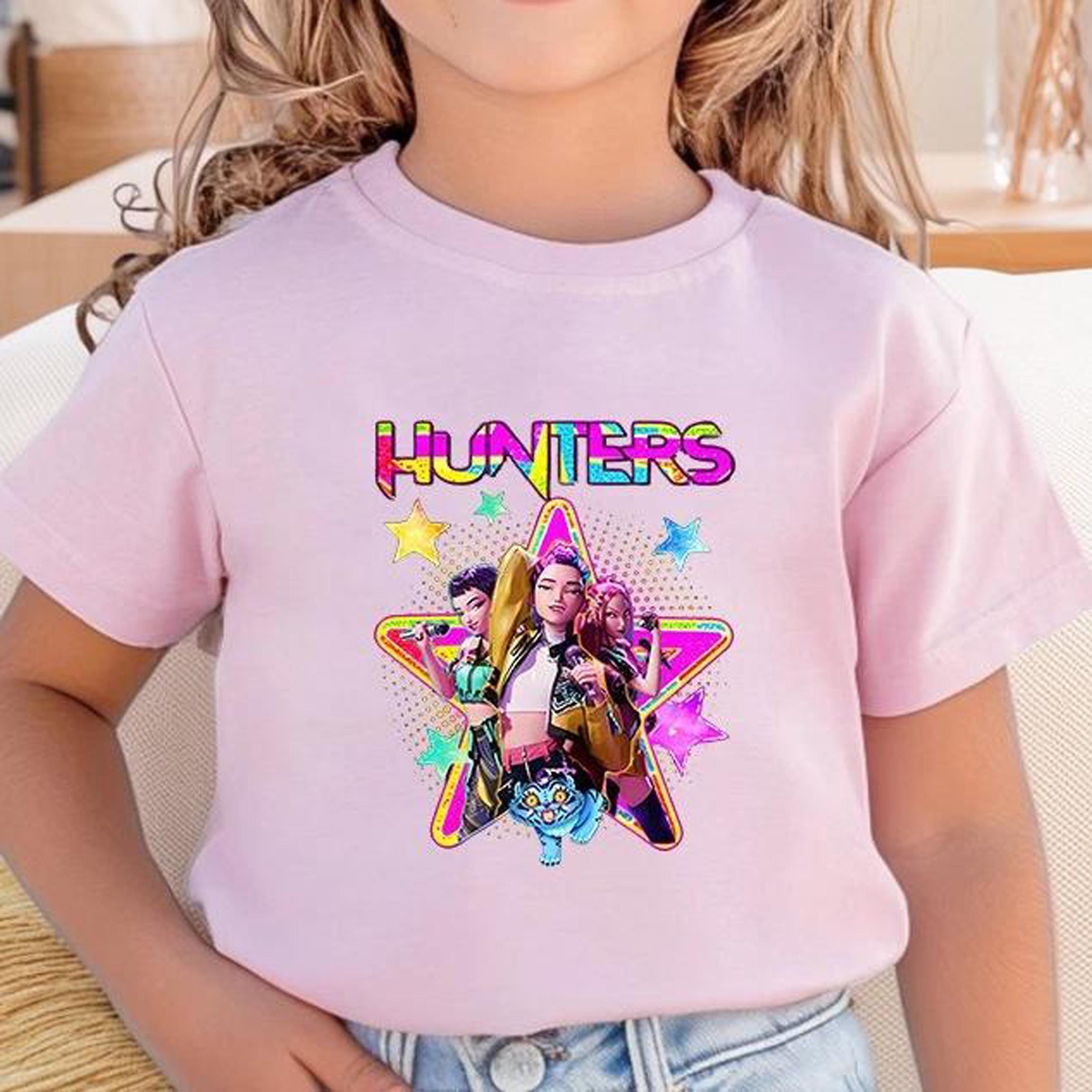 K-Pop Demon Hunters-White Logo T Shirt, Black Unisex-Adulto - Foto 11