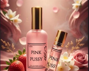 Pink Pussy - Aceite Perfumado: Fragancia Dulce de Fresa, Frambuesa, Vainilla, Almizcle, Frutal y Floral para Mujer