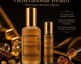 Generational Wealth - Perfume Oil: Honey Vanilla Chocolate Pistachio Sweet Gourmand Unisex Fragrance