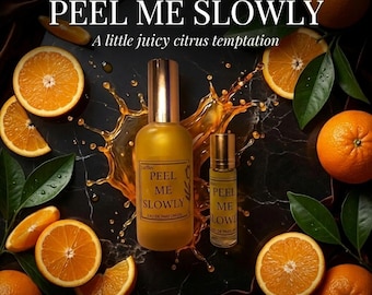 PEEL ME SLOWLY: Unisex Blood Orange Perfume Oil –  Citrus Amber Scent