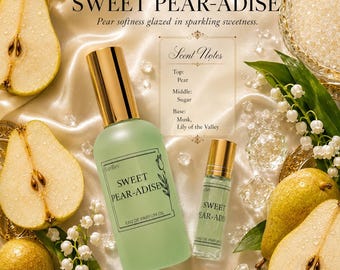 Sweet Pear-adise - Perfume Oil: Juicy Pear Fragrance, Sweet Fruity Floral Perfume, Soft Musk Scent for Women