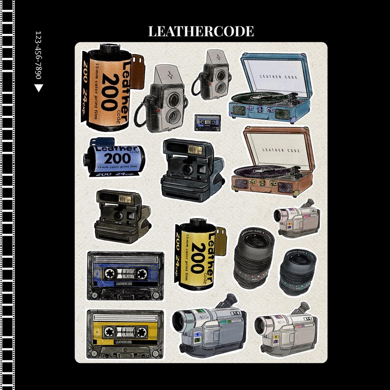 Retromedia – Vintage Digital Sticker Pack for Journals, Planners ...