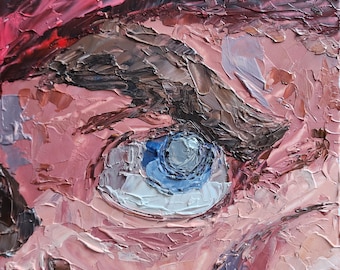 Textured Mario Painting: Palette Knife Gaming Pop Art (8x10 Inches)