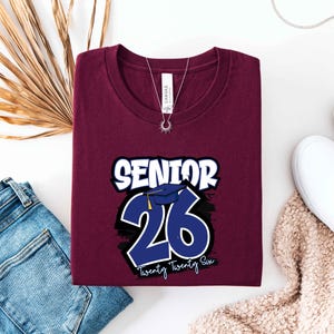 Senior 2026 Shirt, Class of 2026 Graduation Tee, High School Senior Shirt, Retro Senior Year, Senior 2026 Shirt, Graduation Gift for Seniors image 4