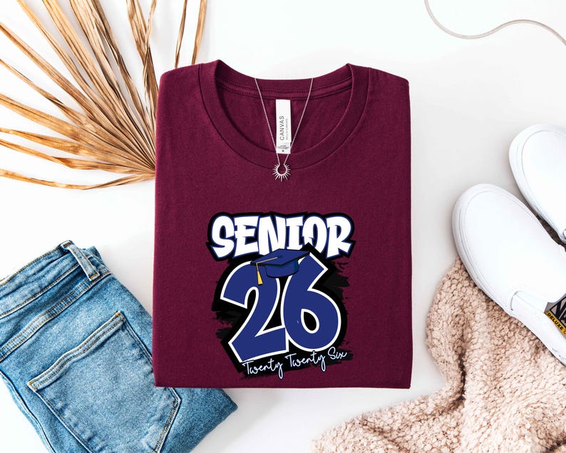Senior 2026 Shirt, Class of 2026 Graduation Tee, High School Senior Shirt, Retro Senior Year, Senior 2026 Shirt, Graduation Gift for Seniors image 4