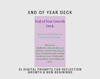 End of Year Growth Deck - 31 Cards (Digital Download)