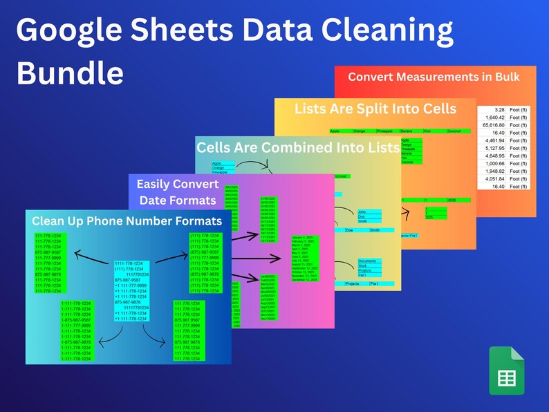 Google Sheets-mallpaket | Datarensning och validering | Verktyg för att rensa kalkylblad | Massuppdatering av data bild 1