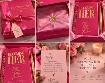 Becoming Her – 30-Tage-Tagebuch mit Anleitung: Selbstliebe, Heilung, bewusstes Leben (Digitales PDF)