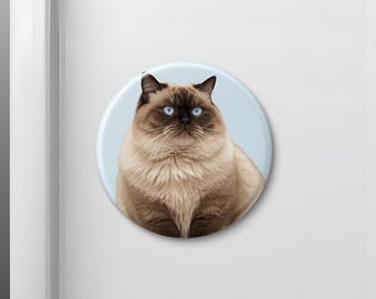 Custom NFC 3" Round Photo Fridge Magnet with NFC Tag | Dog & Cat Memorial Gift