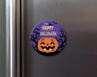 Custom Photo Magnet: 3" Round Holiday Fridge Decor