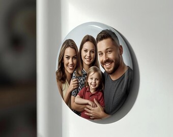 Custom Photo Magnet with NFC Tag: Personalized Family, Pet, Wedding Keepsake