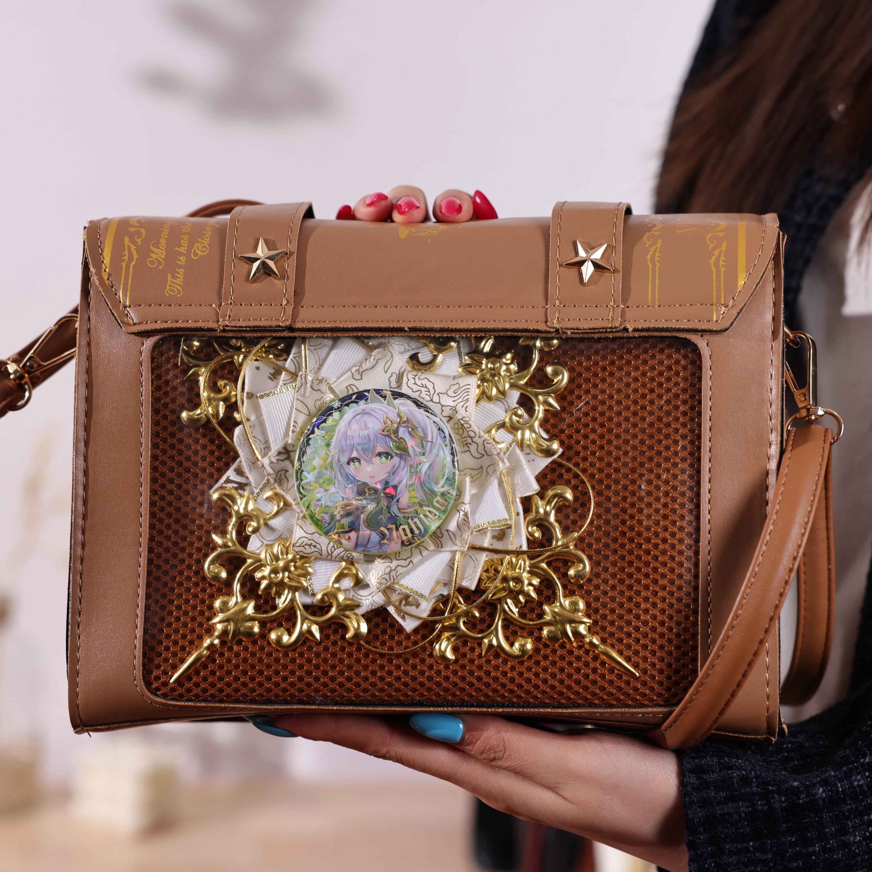 ブラウン チョコレート モチーフ ショルダー 痛バ 痛バッグ A4 