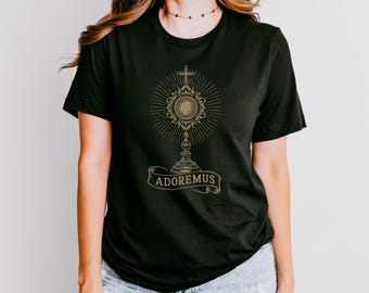 Adoremus Catholic Latin Mass Confirmation Graphic T-Shirt