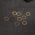 Titanium Seamless Clicker Hinged Hoops, 5mm - 12mm, 16g/18g/20g