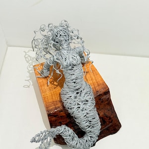 Handmade Mermaid Wire Art Sculpture Home Decor