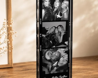 Custom Bestie Acrylic Film Strip Photo Block, Personalized Best Friend Keepsake, Friendship Memory Gift, Birthday Gift for Bestie