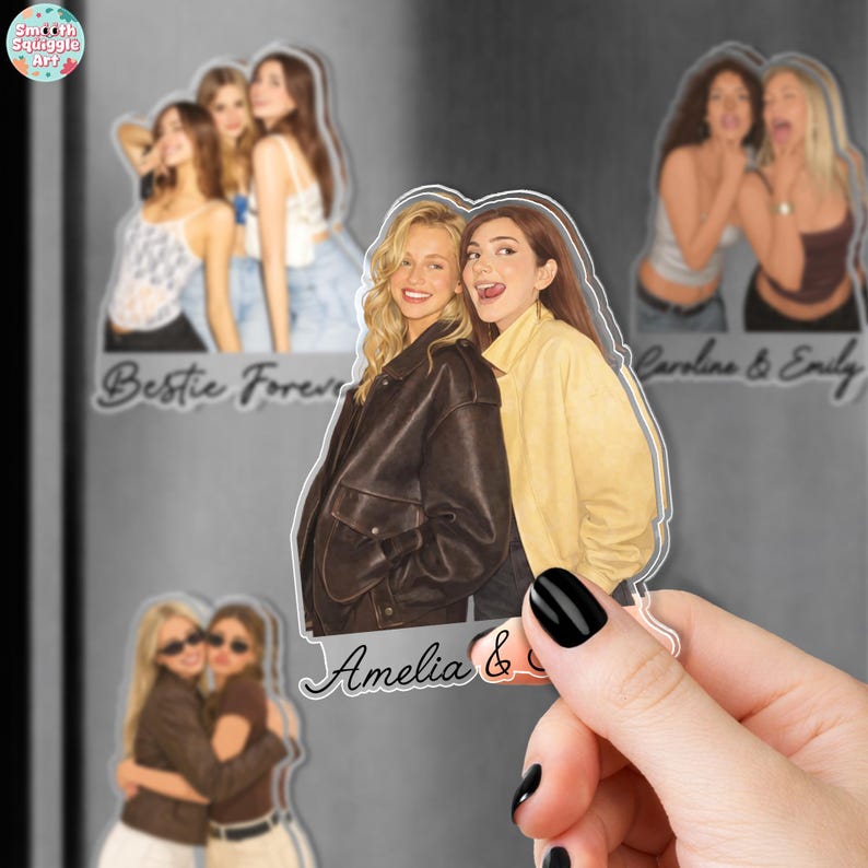Custom Acrylic Family Photo Magnet: Personalized Family Picture Fridge Magnets