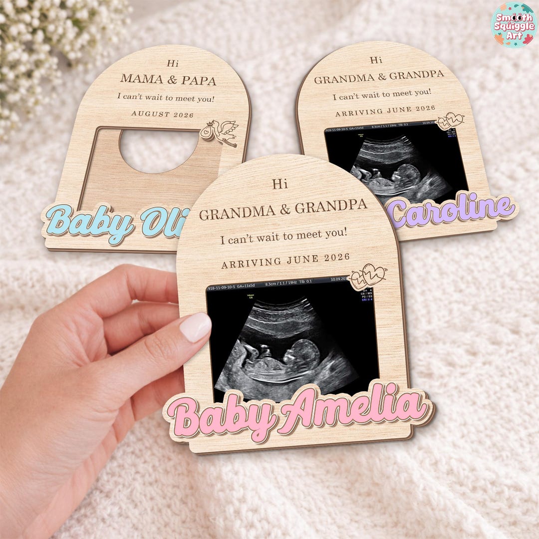 Sonogram Magnets Personalized Ultrasound Photo Fridge Magnet, Baby Sonogram Frame, Baby ...