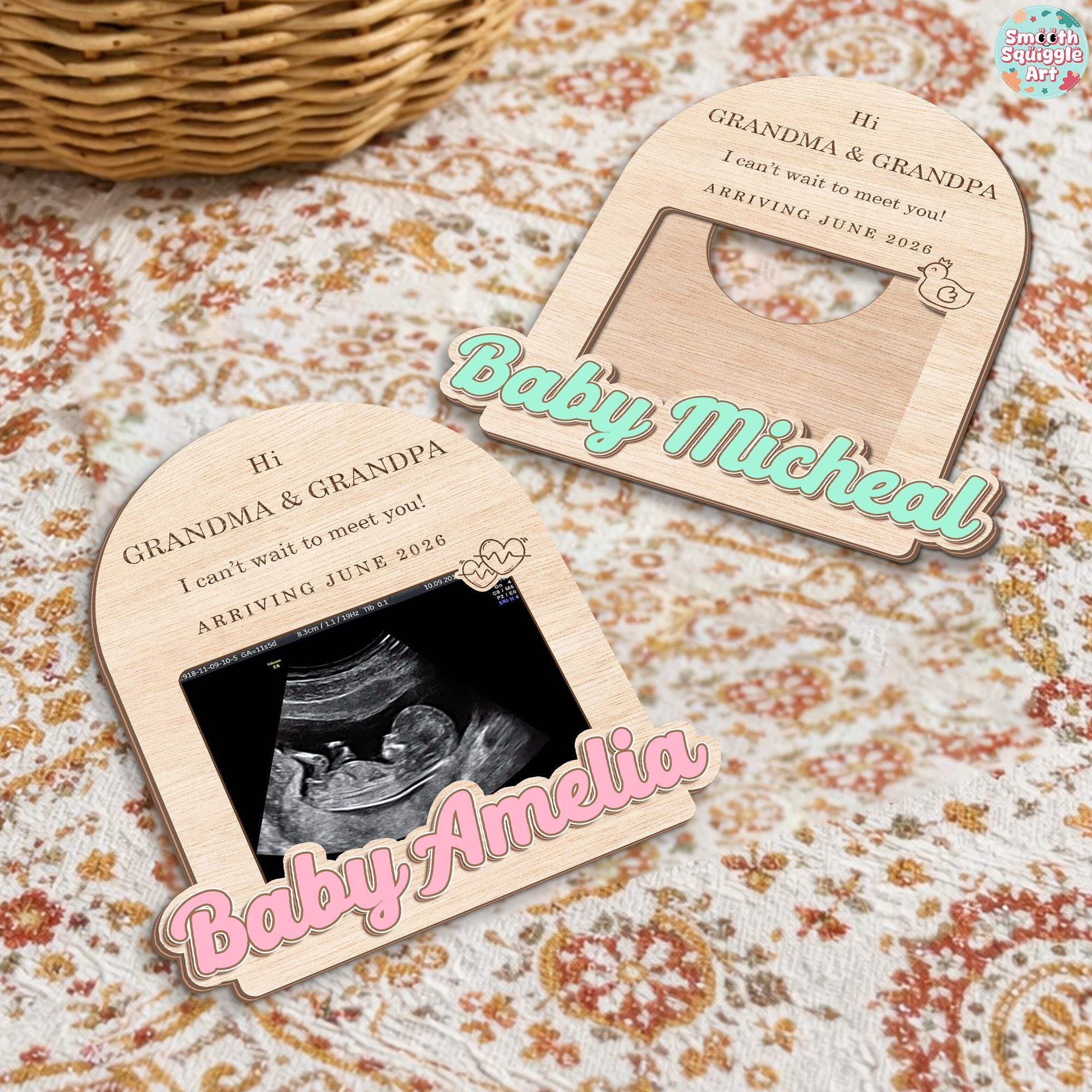 Sonogram Magnets Personalized Ultrasound Photo Fridge Magnet, Baby Sonogram Frame, Baby ...