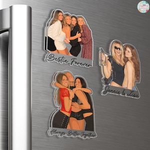 Personalized Best Friend Magnets, Custom Photo Portrait Fridge Magnet, Besties Gift, Gift Ideas For Best Friend