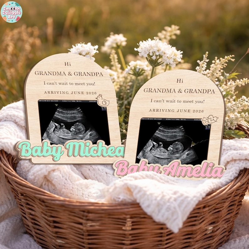 Sonogram Magnets Personalized Ultrasound Photo Fridge Magnet, Baby Sonogram Frame, Baby ...