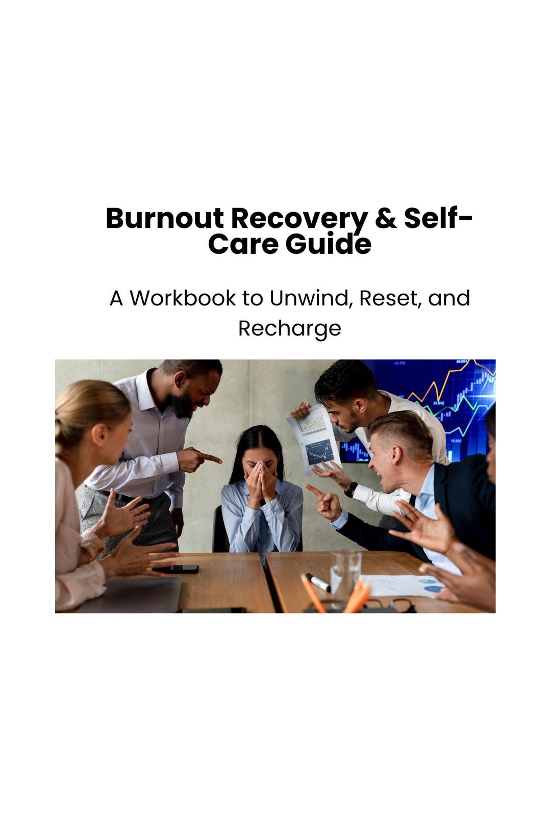 Printable Burnout Recovery Workbook: Stress Relief, Self-care (8.5x11 ...