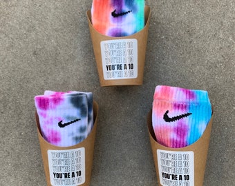 tie dye socks / 3 pack / color splash / hand dyed colorful socks / in all sizes