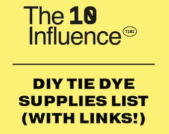 Tie Dye Materials guide / DIY tie dye supplies list / tie dye supplies digital pdf / download tie dye supplies list