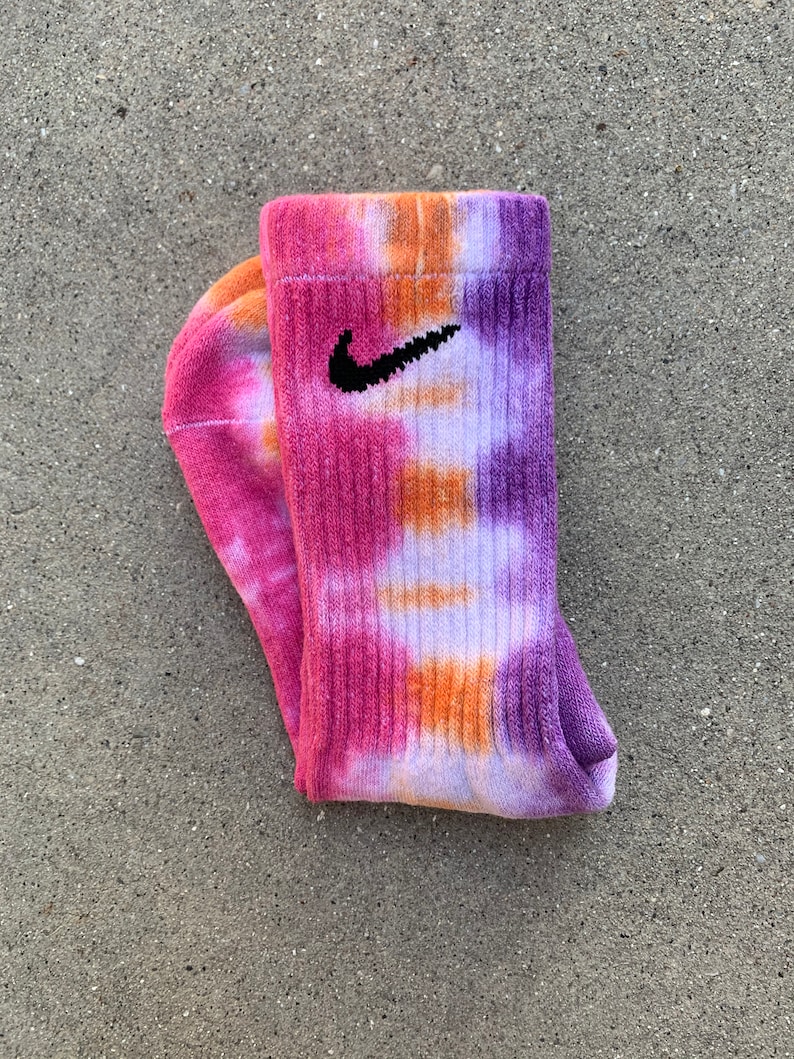 Nike tie dye socks / 3 pack / color splash / made to order / Etsy