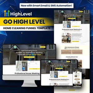 Go High Level Cleaning Service Funnel – Editable Lead Magnet Template with Email Automation