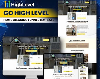 Go High Level Cleaning Service Funnel – Editable Lead Magnet Template with Email Automation