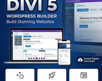 Motyw WordPress Divi 5 | Kreator stron Divi z funkcją „przeciągnij i upuść” | Szablony i układy witryn WordPress | Natychmiastowe pobieranie cyfrowe