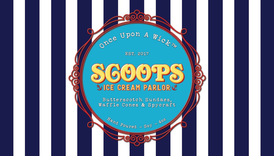 Scoops Ice Cream Parlor Starcourt Mall Fandom Soy Candle & Room Spray