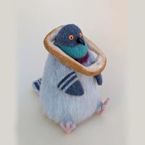 Needle Felted Pigeon Car Accessory | Cute Driver Gift, Wool Scent Diffuser, Funny Bird Ornament for Bird Lovers