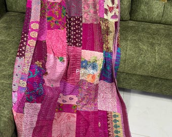 vintage handgemachte Patchworkdecke